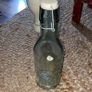 New Simple living recycled glass milk bottle made in Spain san miguel 12” tall